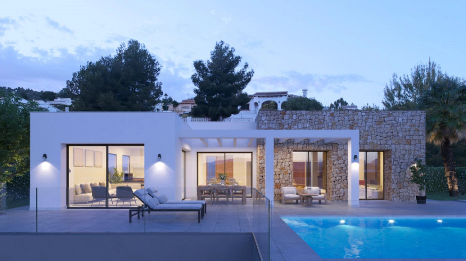 Moderno chalet de obra nueva en venta en Pedreguer