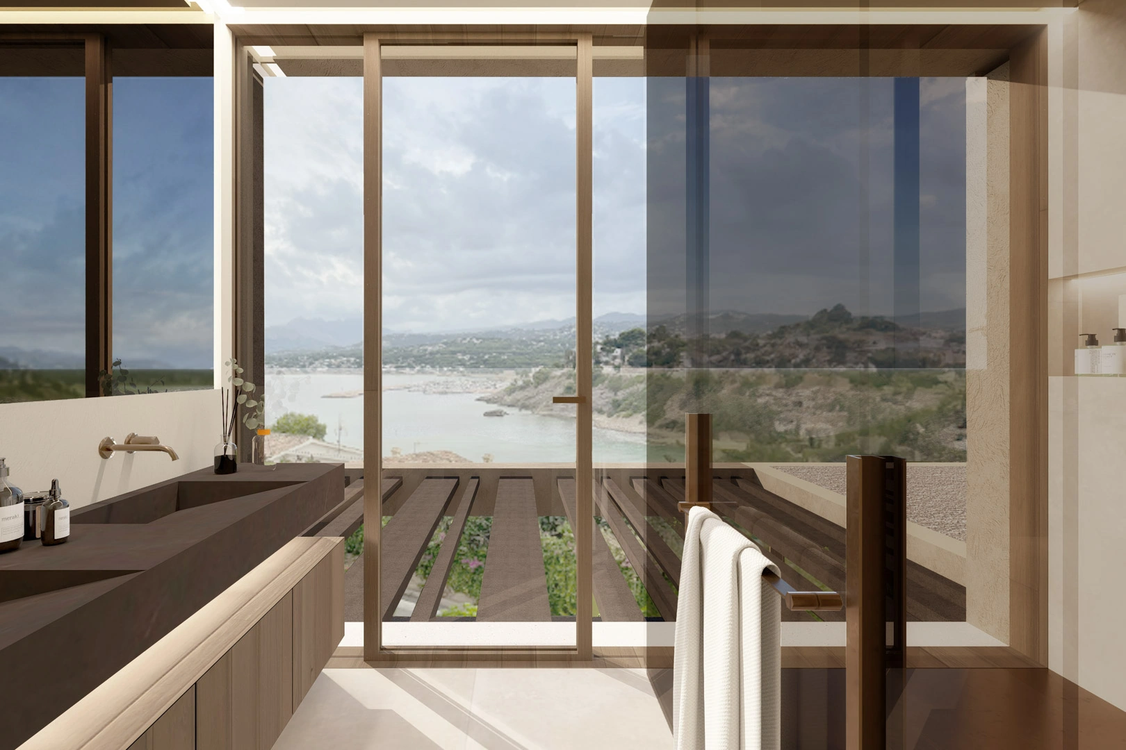 Neubauvilla zum Verkauf mit Panoramablick auf das Mittelmeer