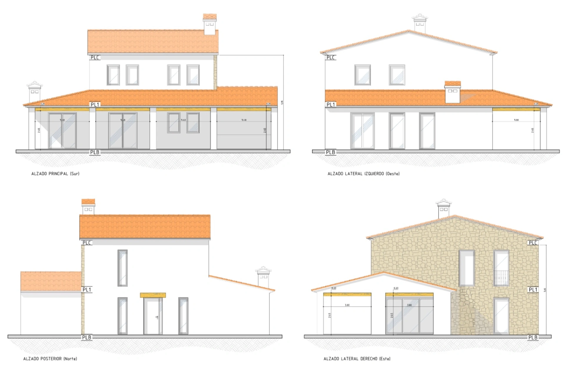Traditional villa project with building permit for sale on a large plot in Benissa.
