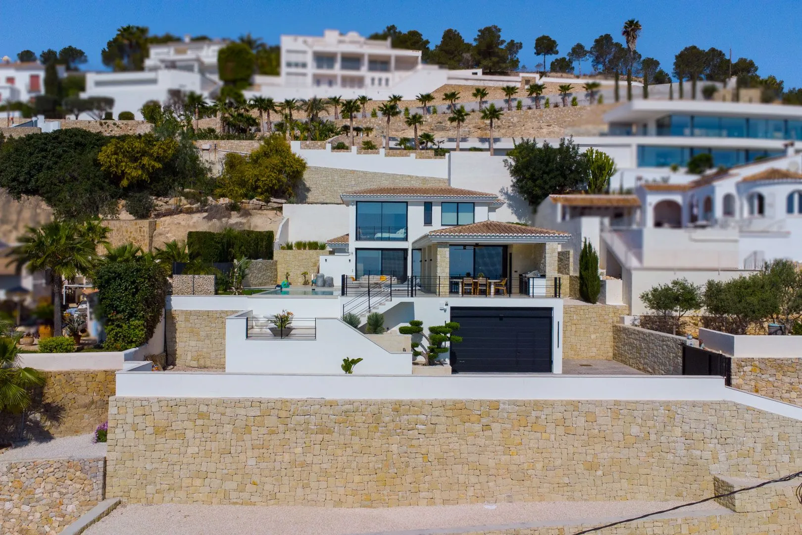 Impresionante villa mediterránea de lujo con vistas al mar en venta en Benissa