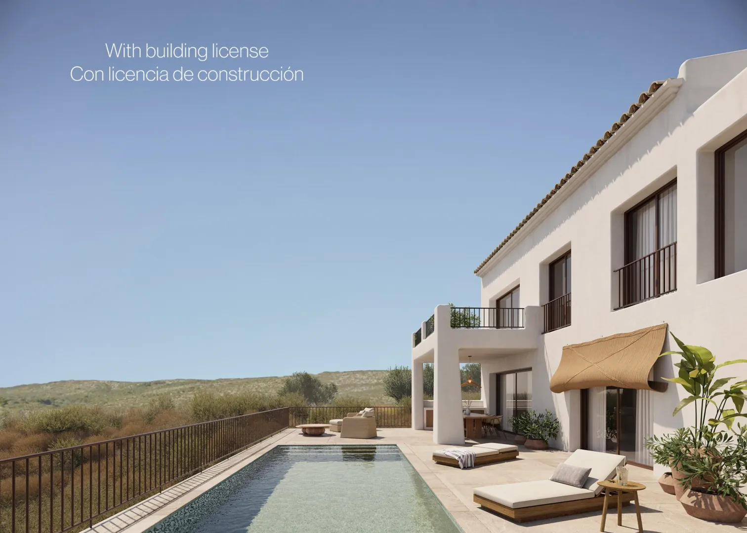 AR56405 - Ibizan-style villa project with license for sale in Alcalaí