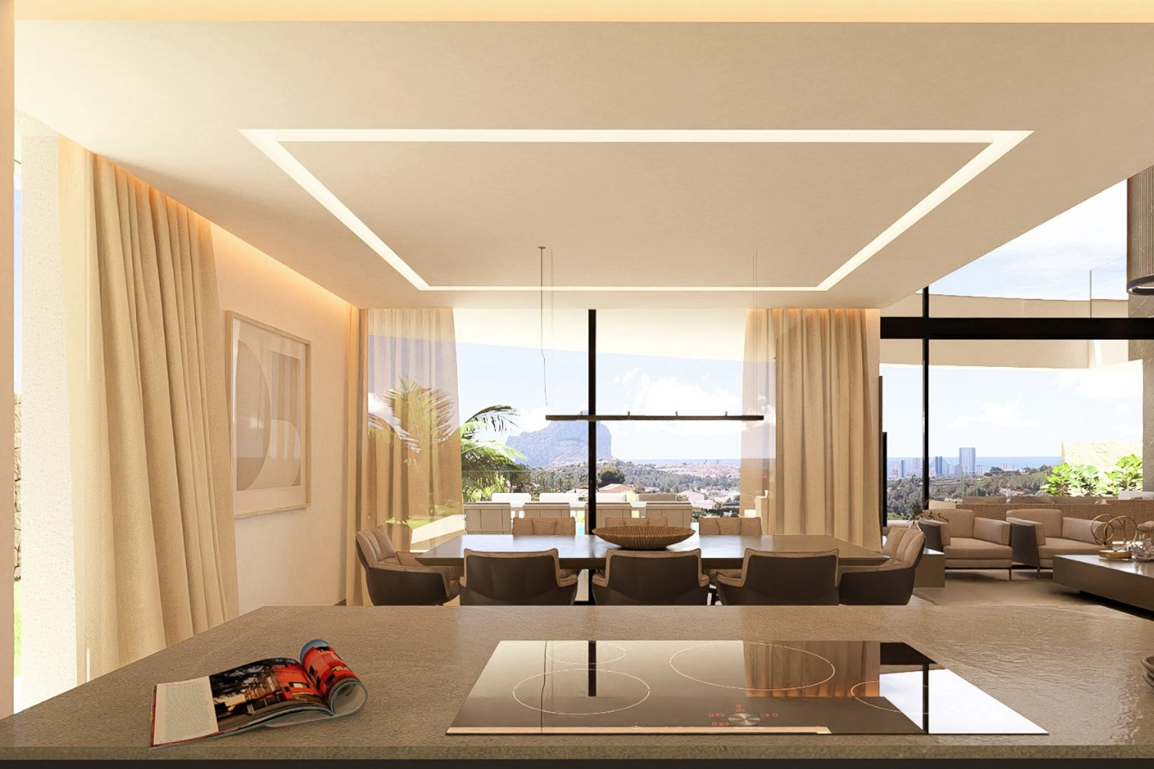 Projet de villa moderne avec vue panoramique à vendre à Calpe.