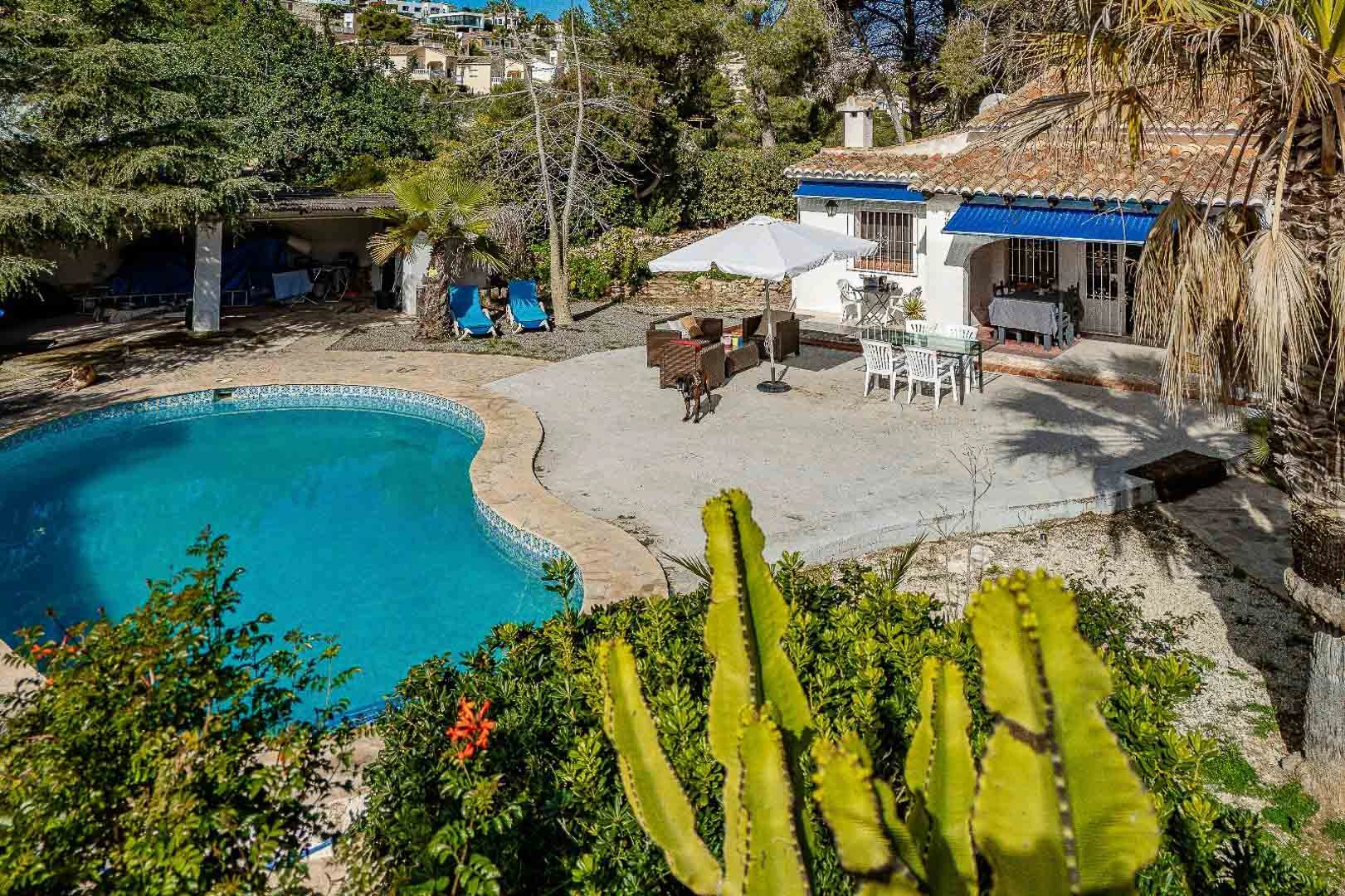Charming villa for sale in Moraira with 2 bedrooms and a private pool.