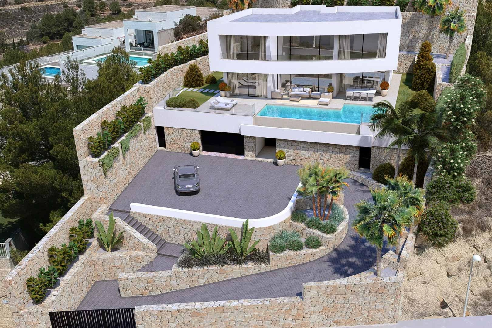 Projet de villa moderne avec vue panoramique à vendre à Calpe.