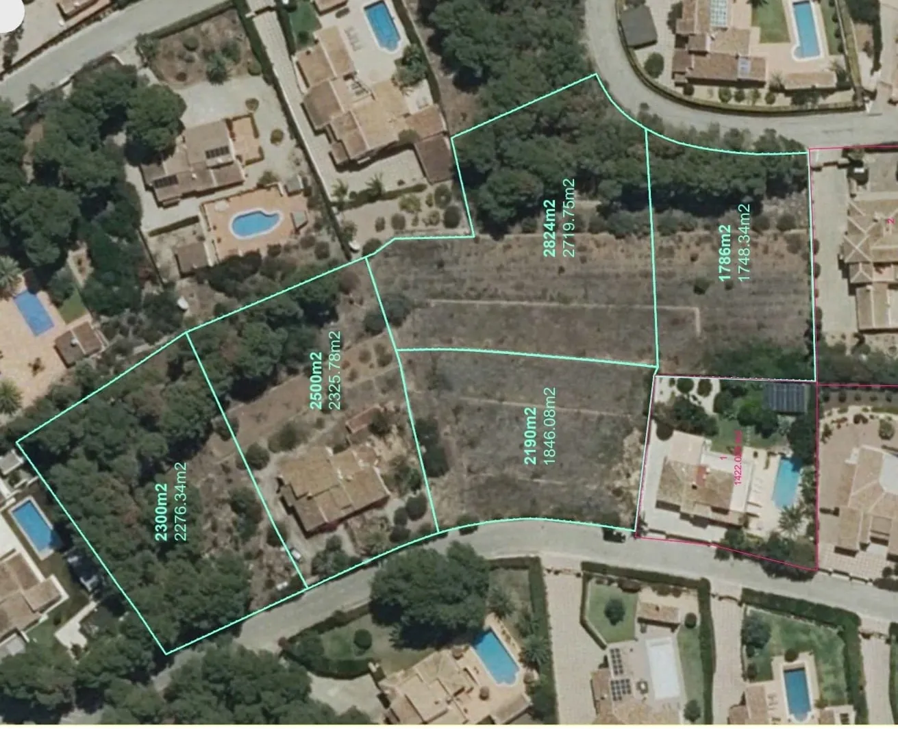 Ensemble de 5 Parcelles avec Villa dans l'Exclusif Urbanisation La Lluca, Jávea