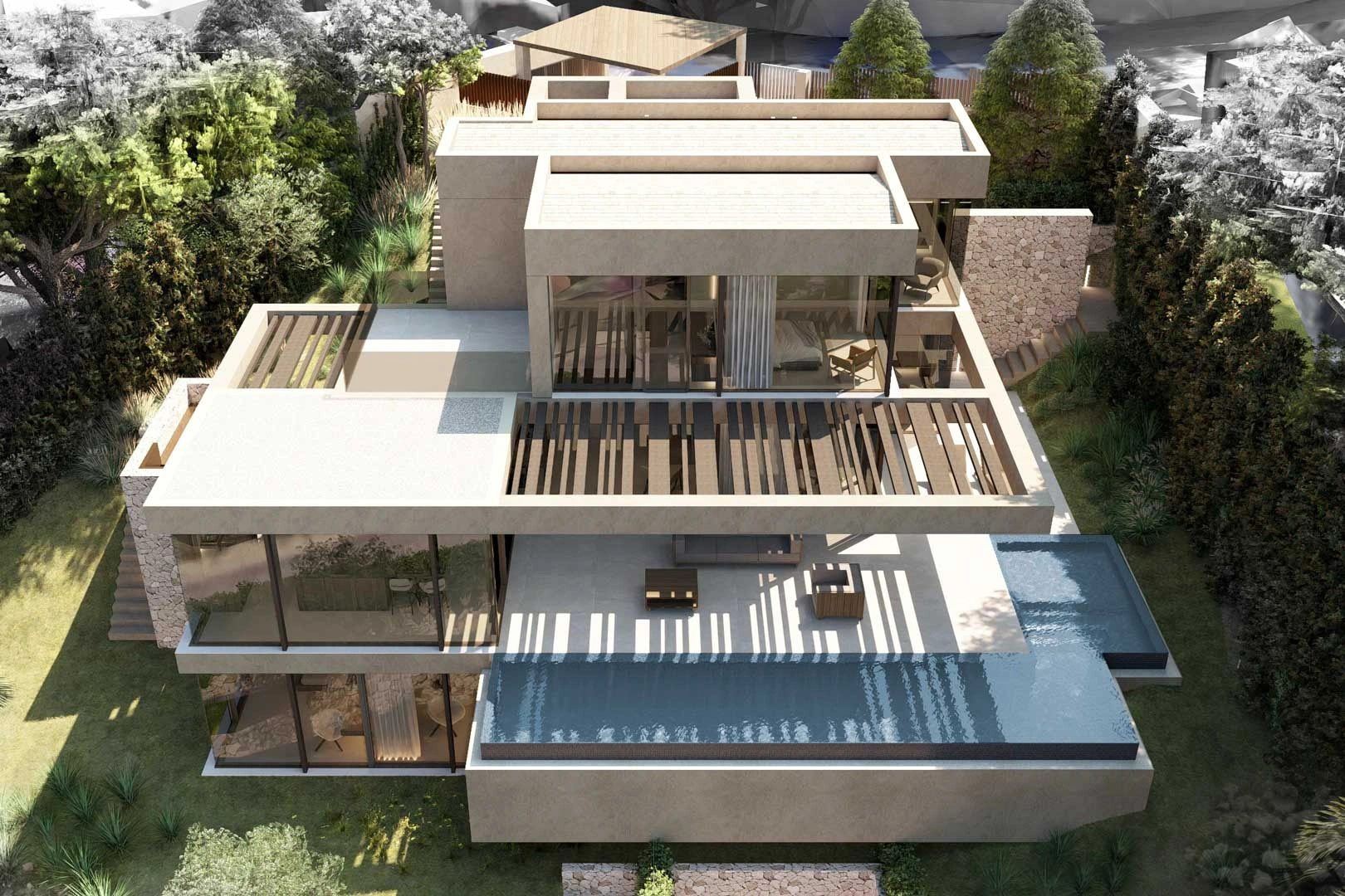 Neubauvilla zum Verkauf mit Panoramablick auf das Mittelmeer
