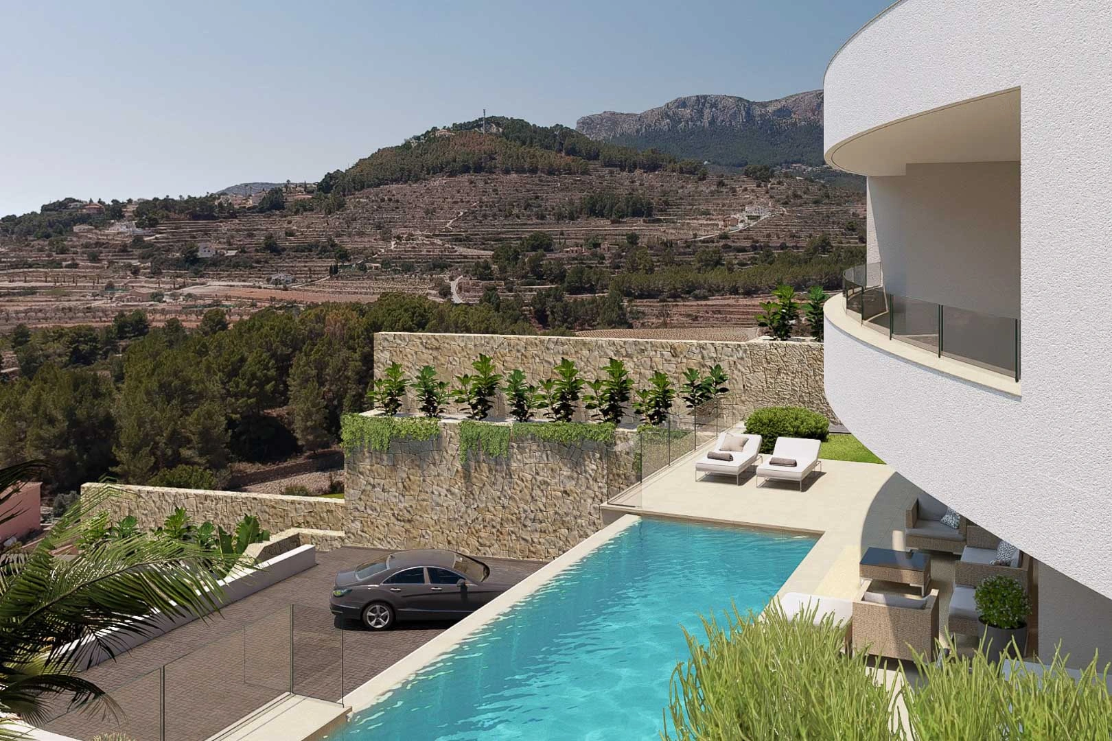 Projet de villa moderne avec vue panoramique à vendre à Calpe.