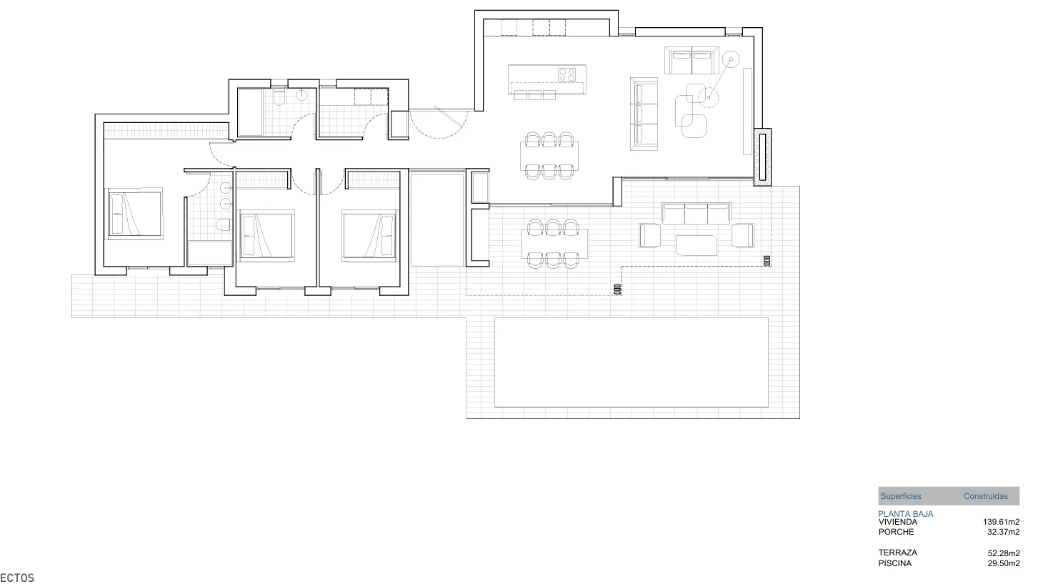 Moderna villa en planta baja en la zona residencial Pla Roig, Calpe