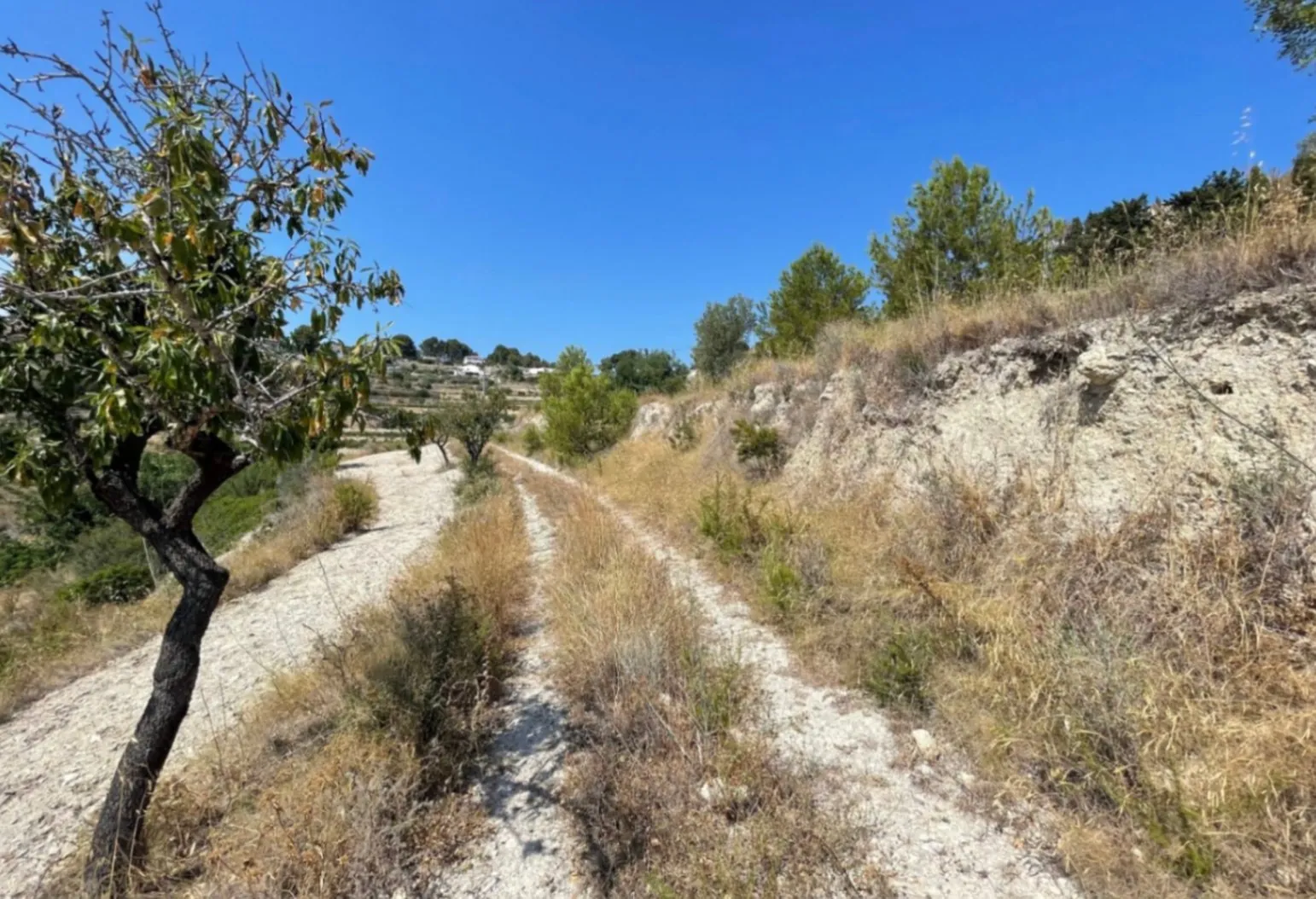 Traditional villa project with building permit for sale on a large plot in Benissa.