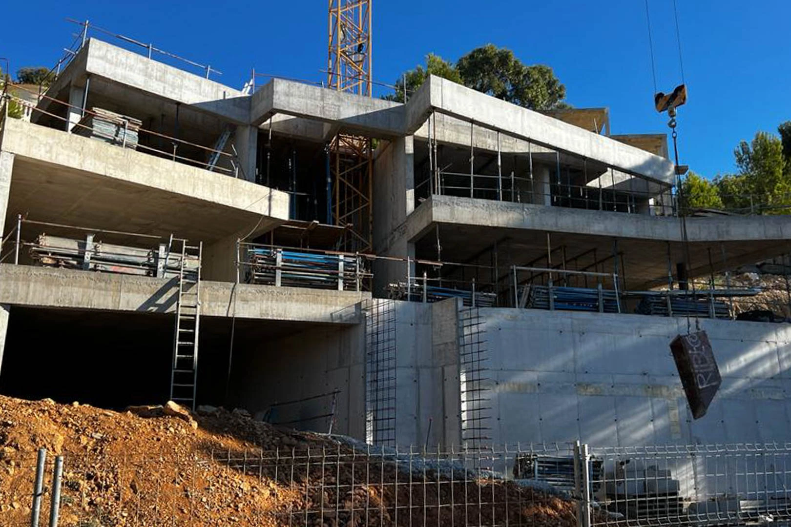 Villa moderne en construction avec vue panoramique sur la mer à vendre à Altea.