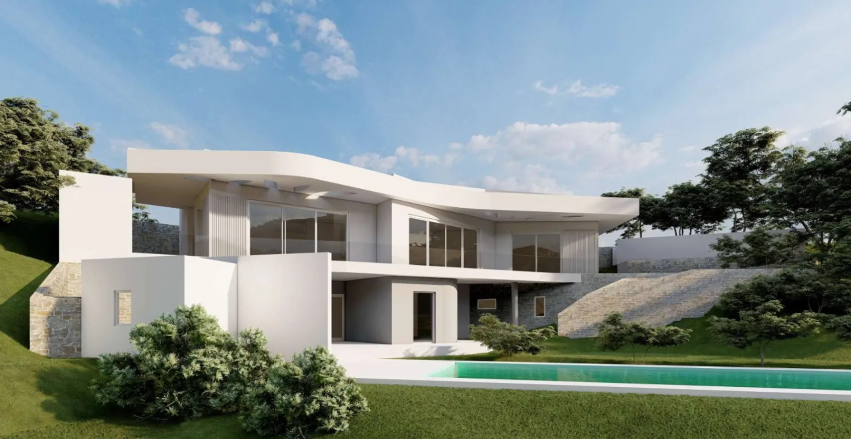 Villa neuve en construction avec vue sur la mer à vendre à Javea.
