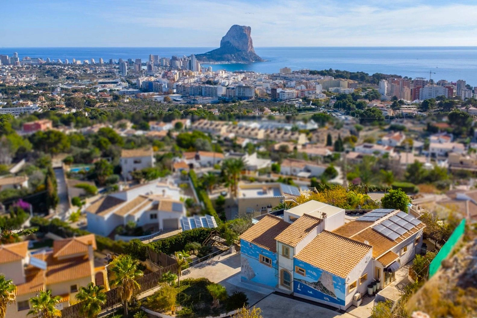 Villa con vistas panoramicas al mar en venta en Calpe