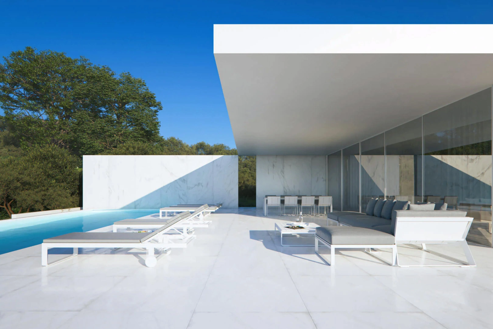 Exclusiva Villa de diseño en construccion con vistas al mar en venta en Moraira