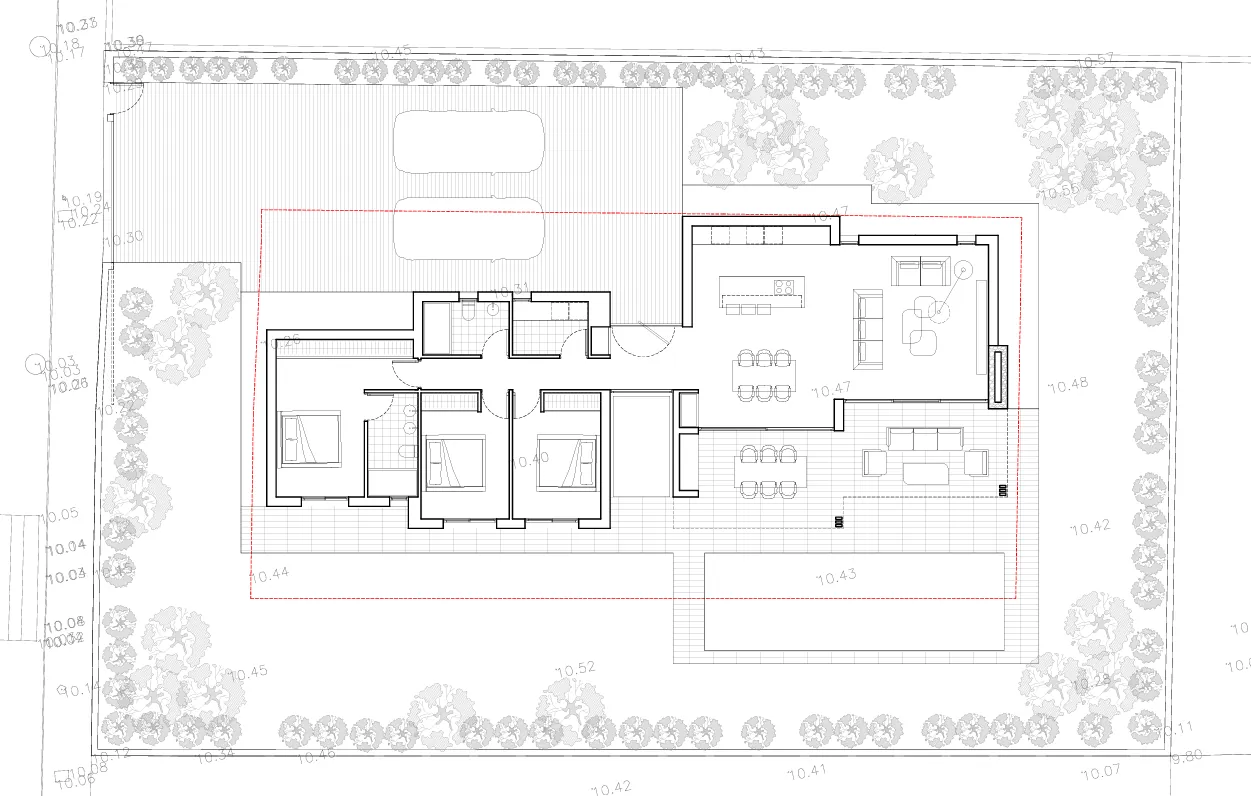 Moderna villa en planta baja en la zona residencial Pla Roig, Calpe