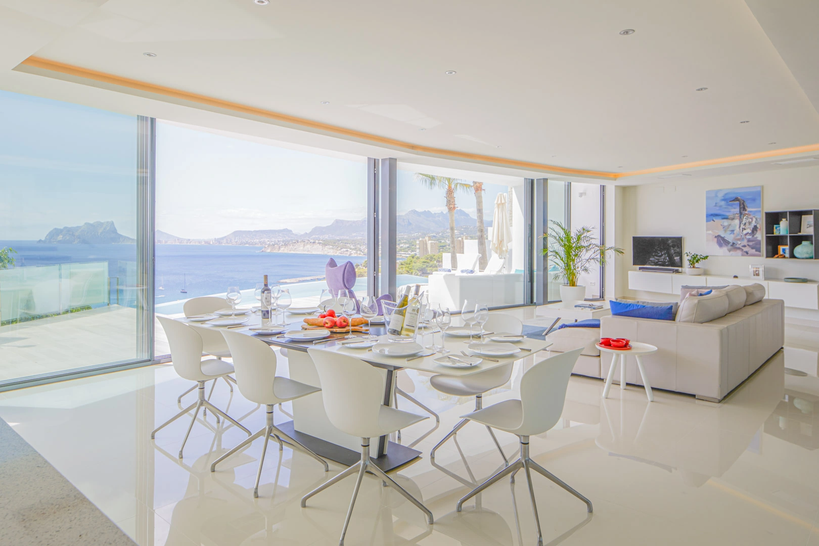 Designer-Villa mit Panoramablick auf das Meer zum Verkauf in El Portet, Moraira
