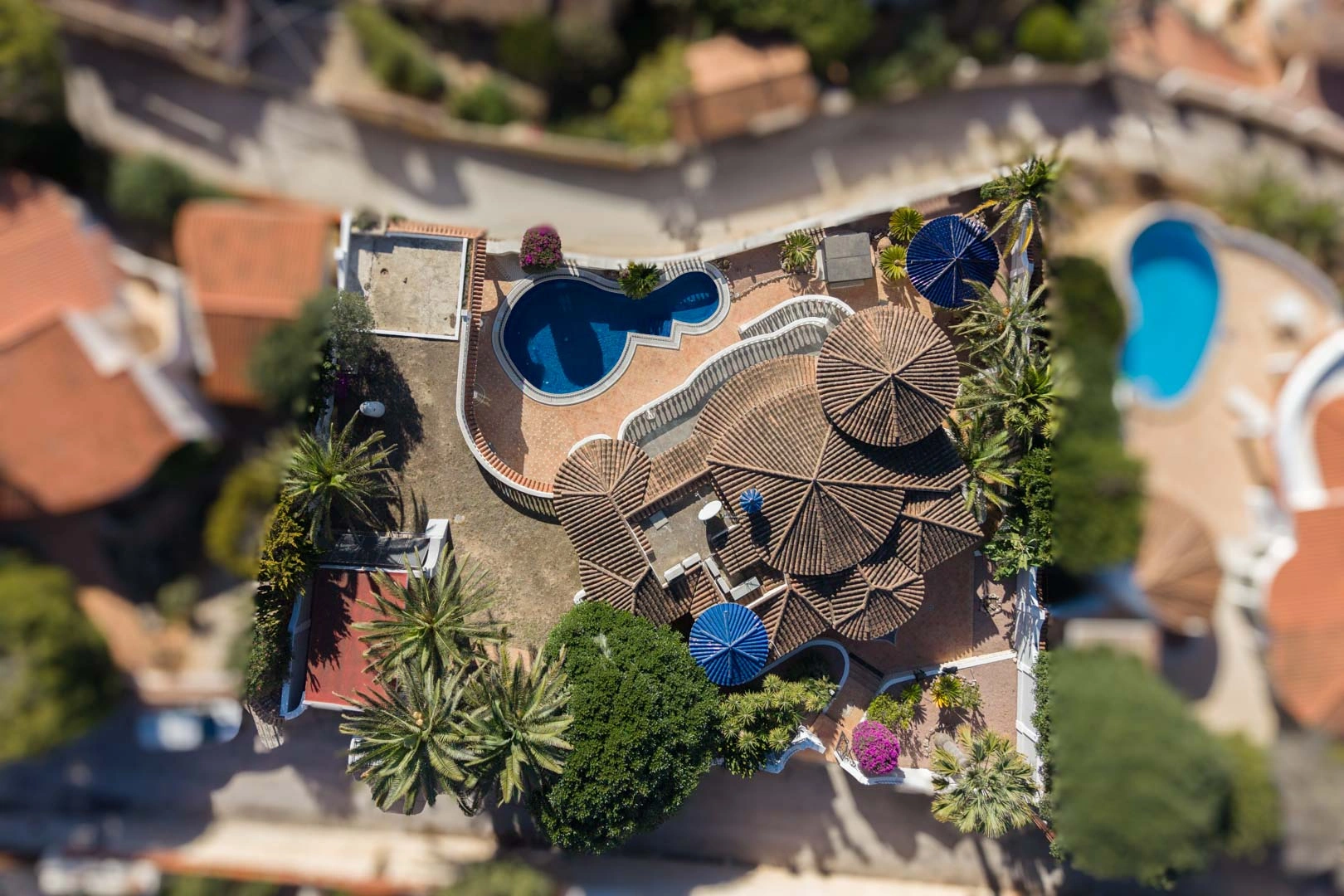 Mediterrane Villa mit Panoramablick auf das Meer zum Verkauf in Benissa.