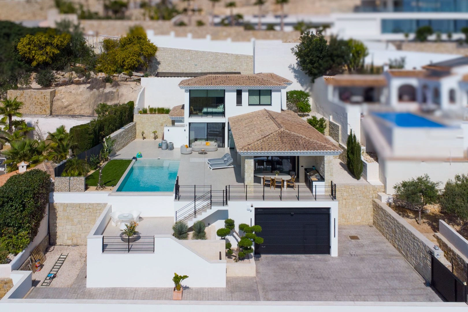 Impresionante villa mediterránea de lujo con vistas al mar en venta en Benissa