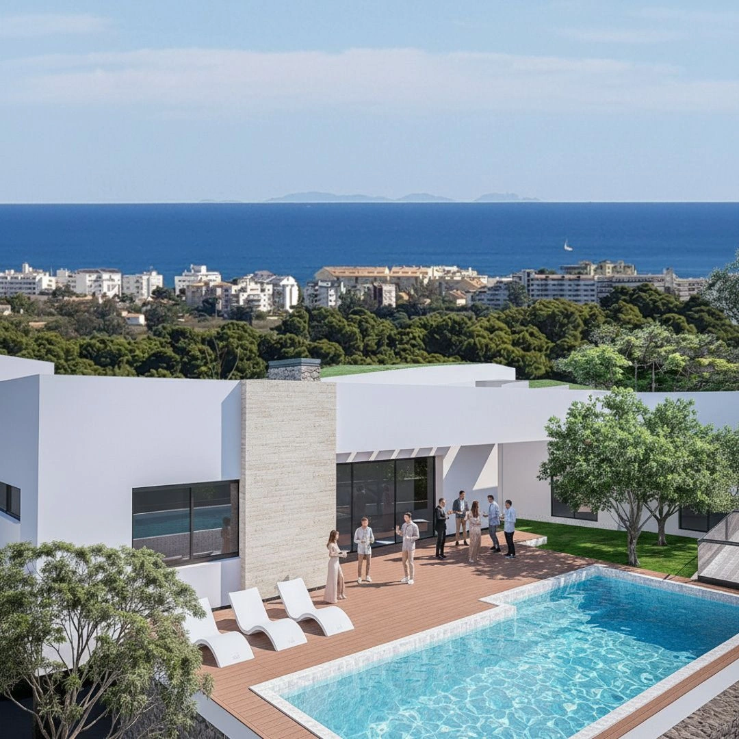 Villa de rêve avec vue sur la mer et inspiration ibicenco à Jávea