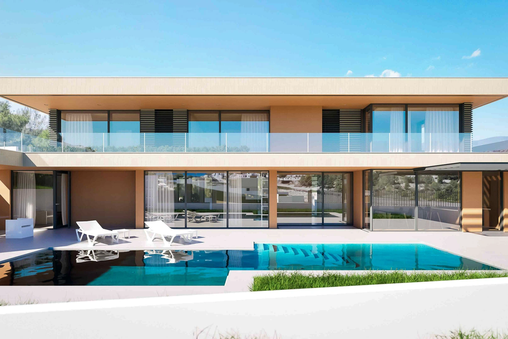 Proyecto de villa moderna con vistas panorámicas y piscina privada en Moraira.
