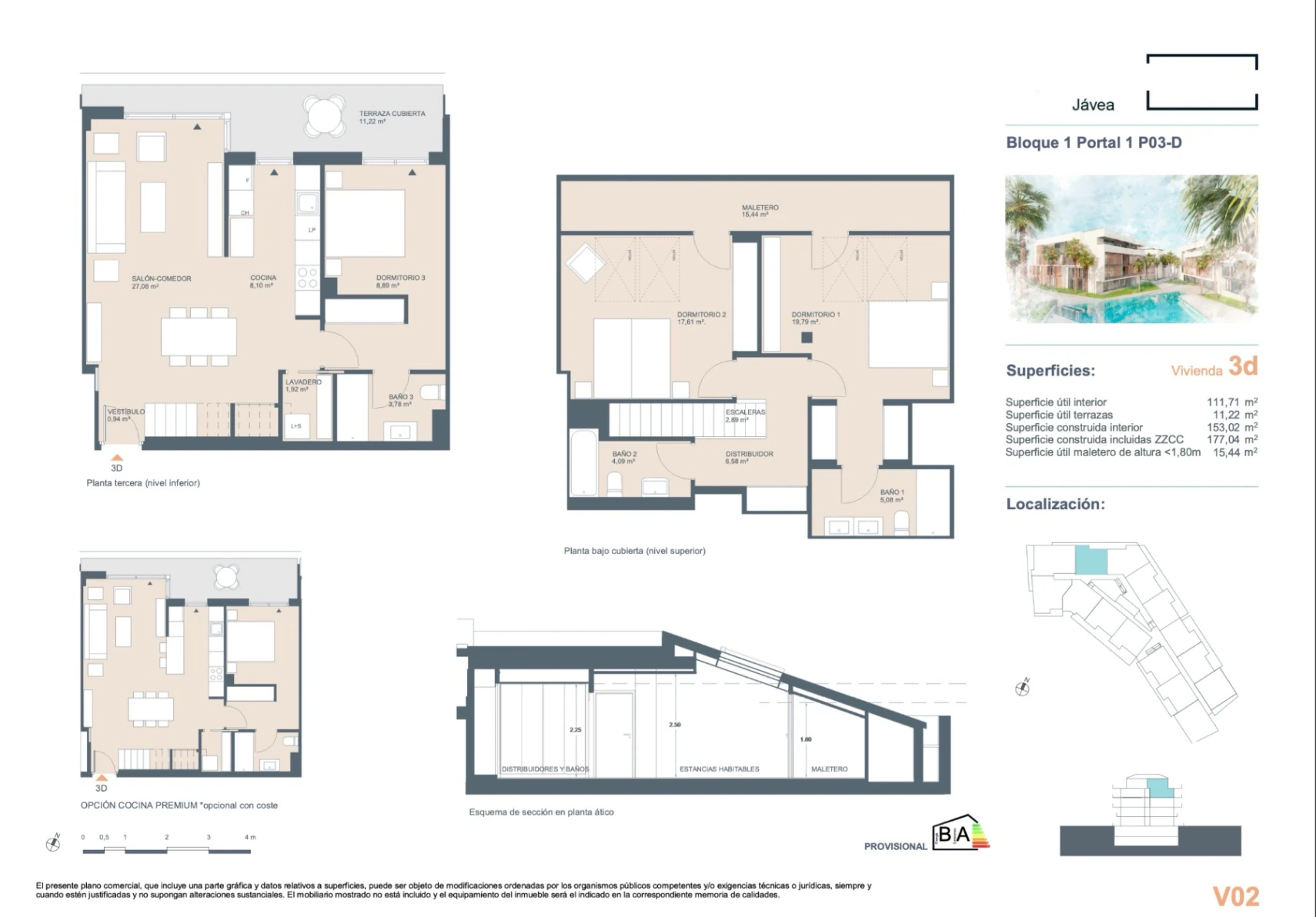 Nieuwe woning met een onverbeterlijke ligging tussen het dorp en de haven in Jávea.