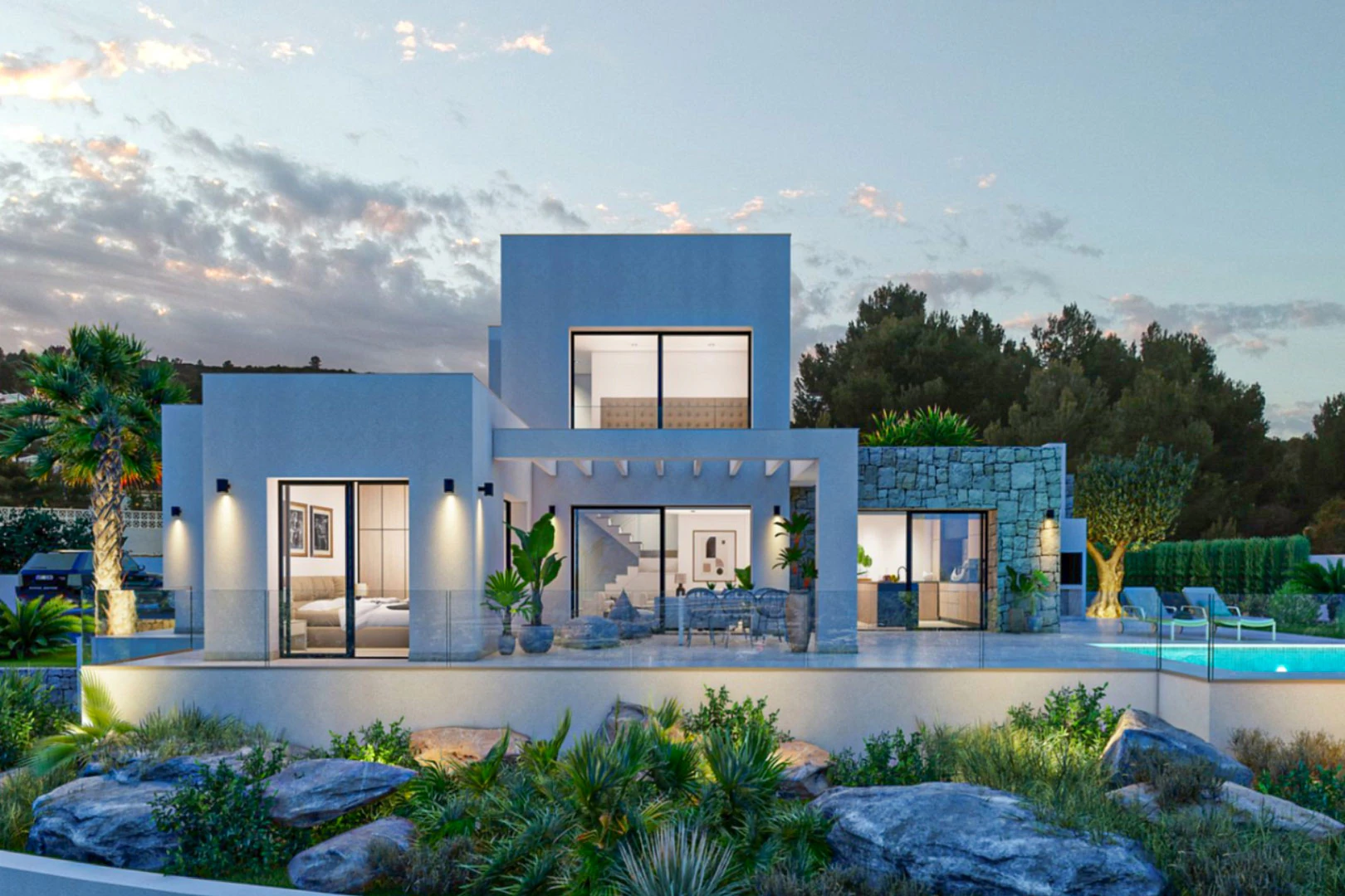 Proyecto de chalet de diseño en la urbanización Solana II, en venta en Pedreguer.