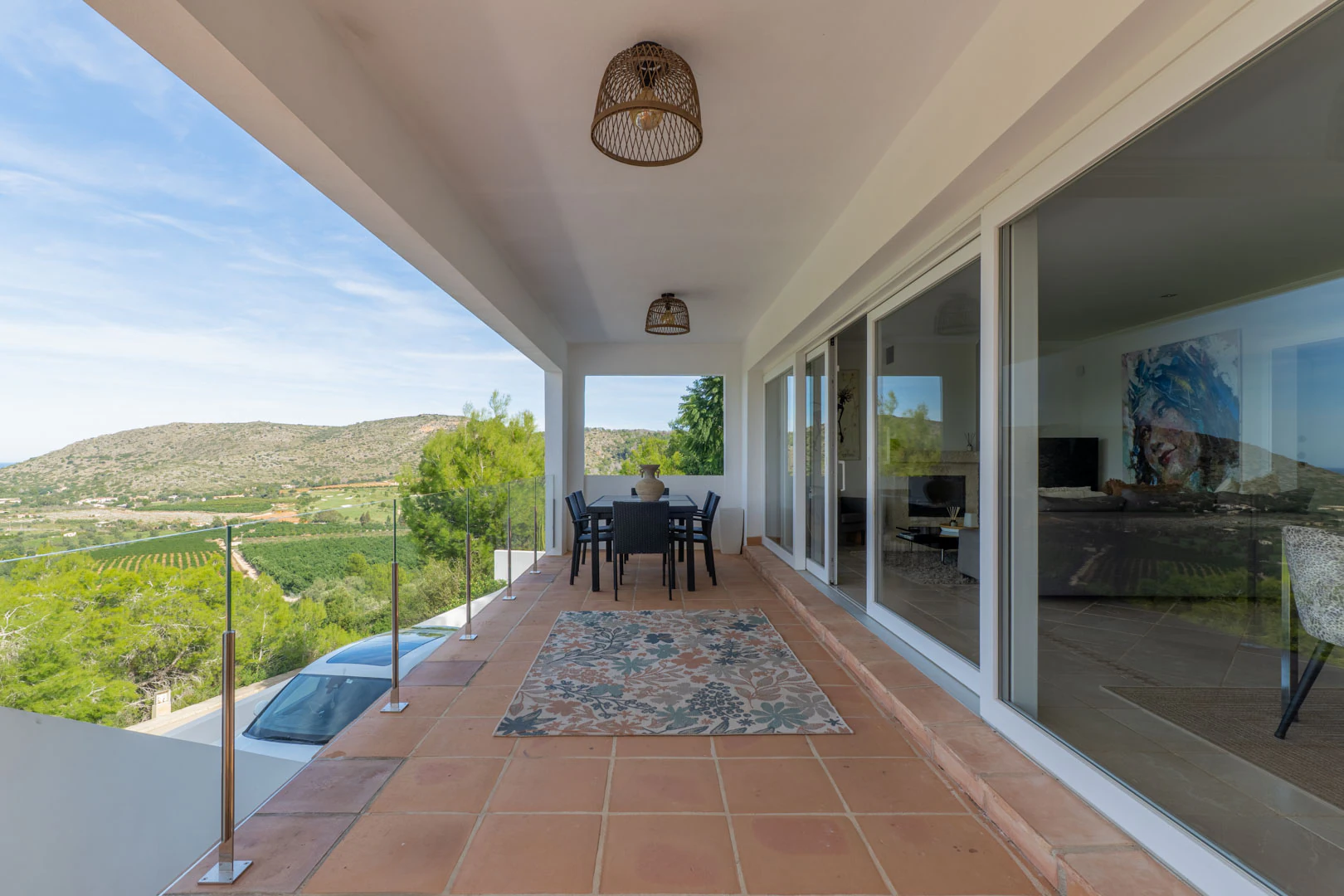 Villa mediterranea con vistas panorámicas al mar a la venta en La Sella, Pedreguer.