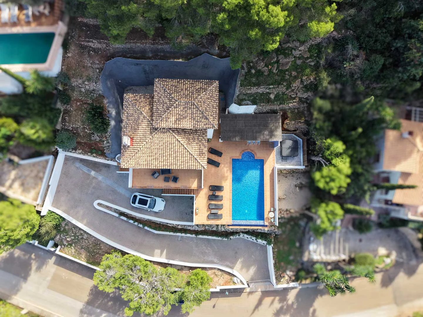 Villa mediterranea con vistas panorámicas al mar a la venta en La Sella, Pedreguer.