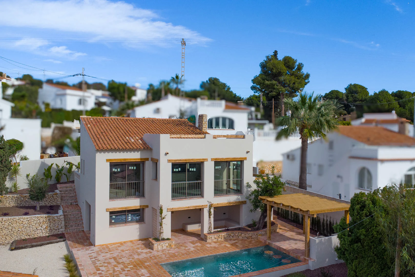 Villa mediterranea ristrutturata con vista sul mare in vendita a La Fustera, Benissa