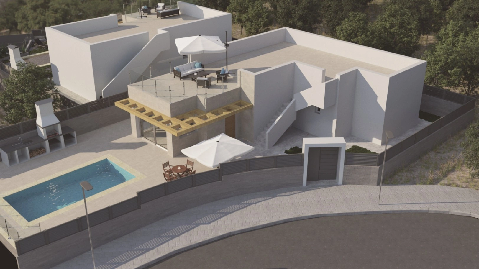 Villa i Polop med 2 eller 3 soveværelser, pool og solarium