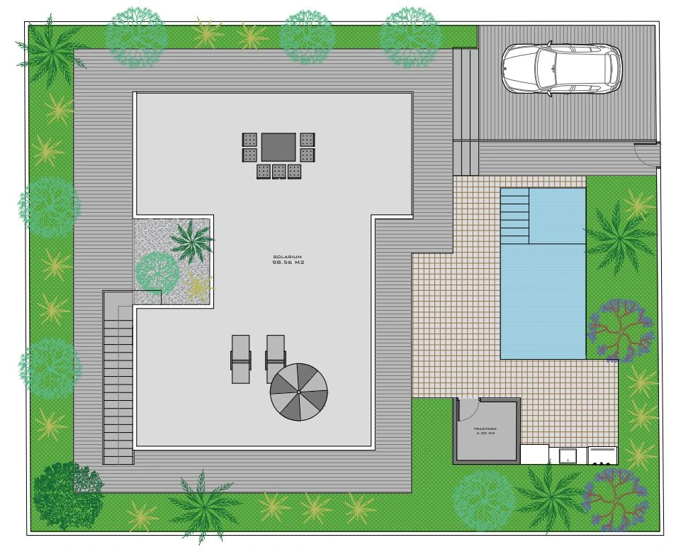 Villa i Polop med 3 soveværelser, pool og solarium
