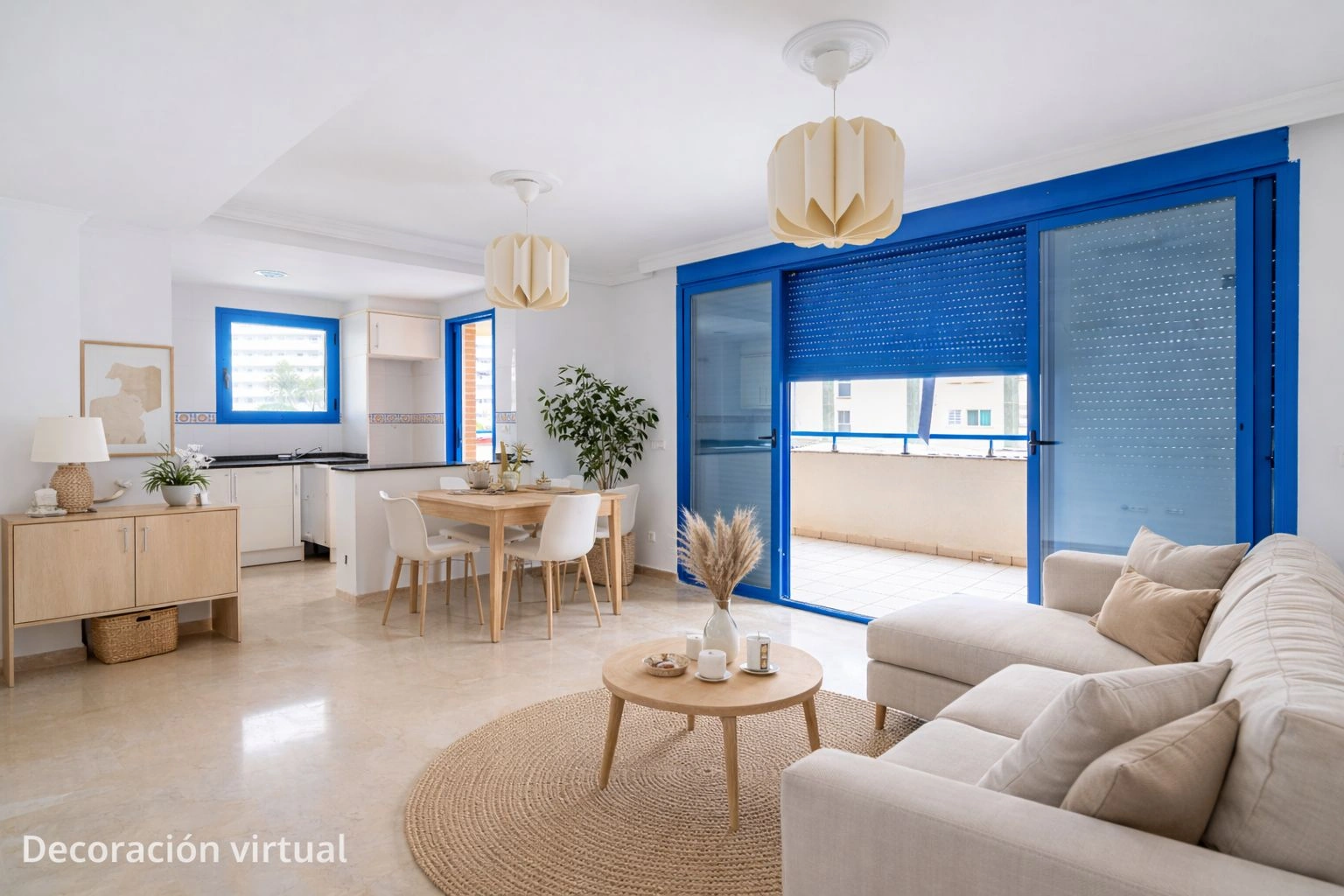 Appartement 2 chambres avec grande terrasse et vue sur la mer près de la plage de la Fossa, Calpe.