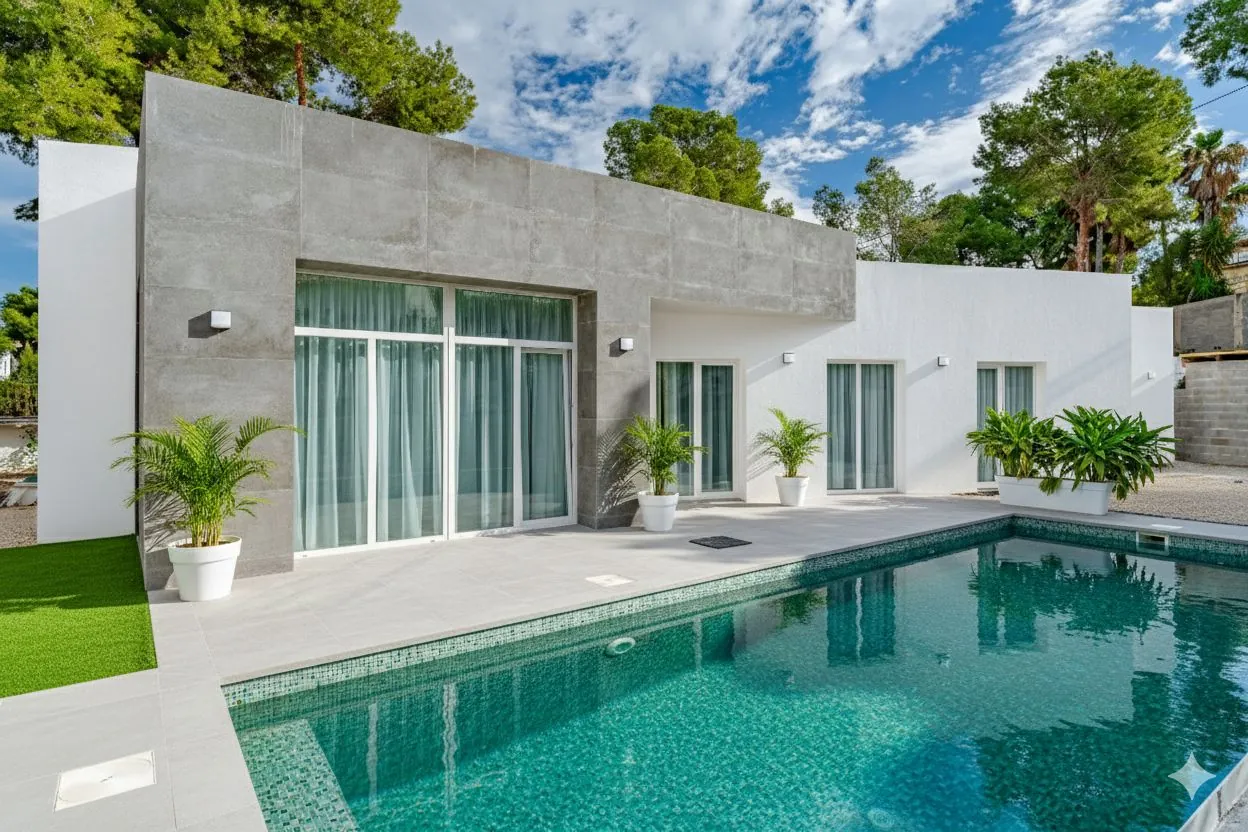 Mediterrane Villa Te Koop in Calpe 3 Slaapkamers, Privézwembad 500m van de Zee