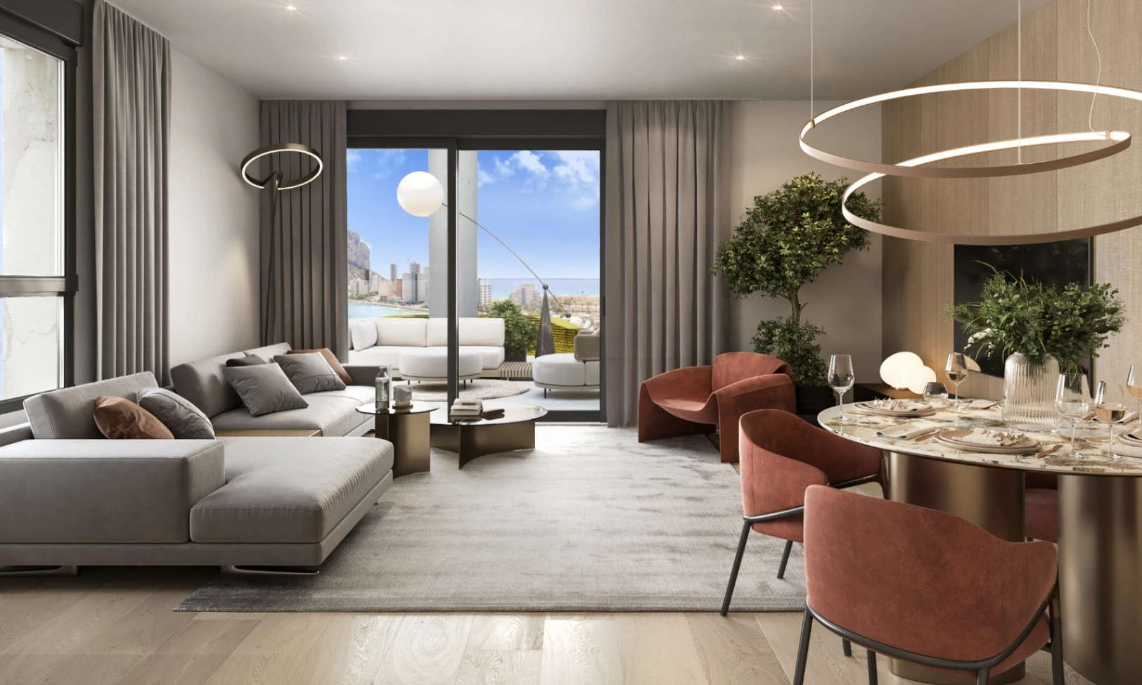 A New-Build Modern Apartment in Calpe with Sea  Mountain Views