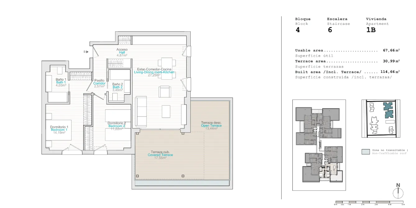 Twee-slaapkamer eco-vriendelijk appartement te koop nabij Denia Costa Blanca