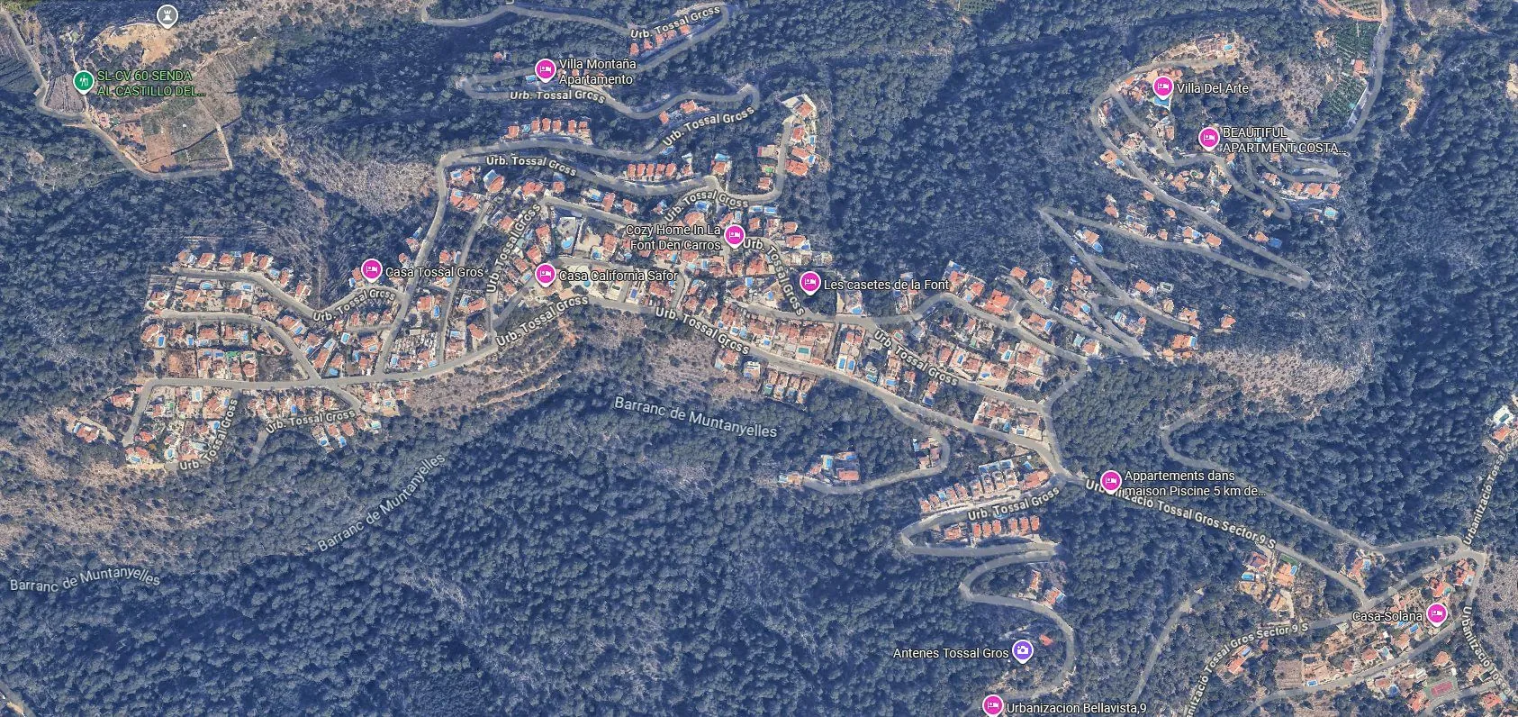 Parcelas urbanas consolidadas en venta Urbanización Tossal Gros en la Font d'En Carros (Costa Blanca)