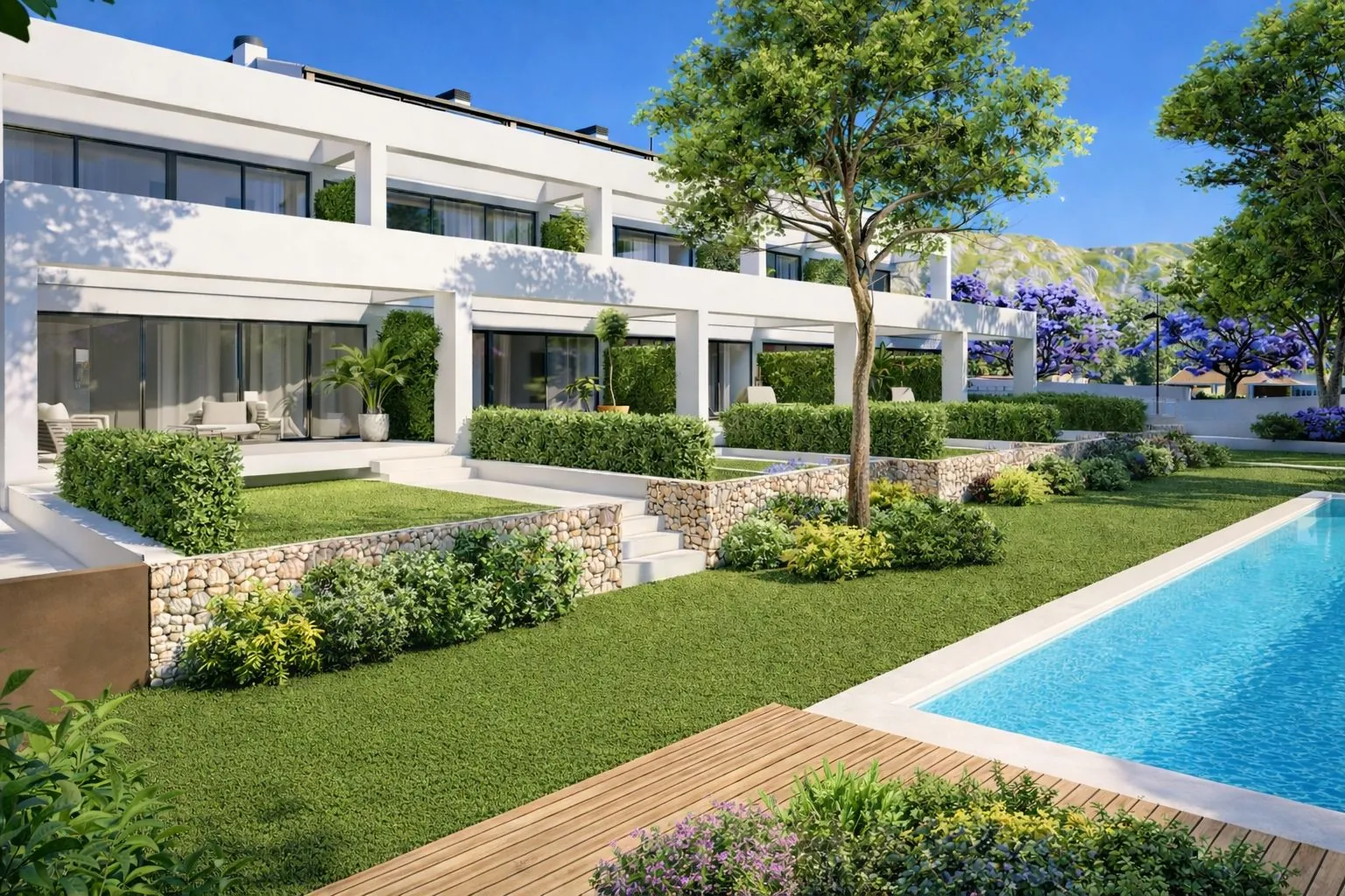 Residencial exclusivo de 10 viviendas con jardín o ático en Pego desde 205.680 €
