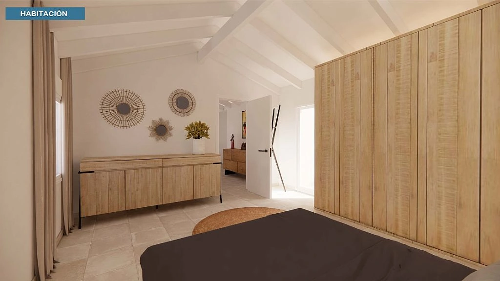 CASA DE PUEBLO POR REFORMAR CON DISEÑO IBICENCO A REALIZAR