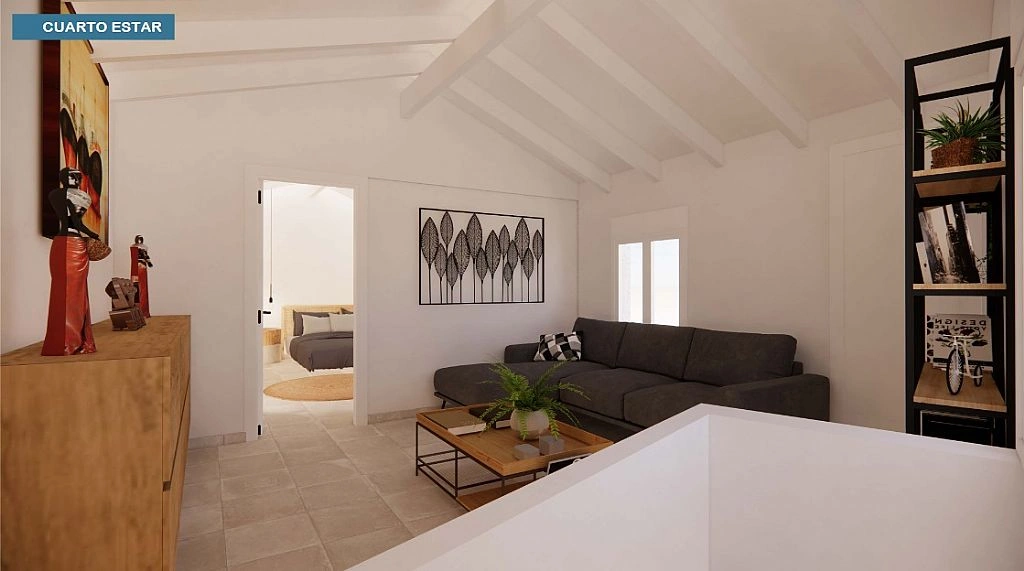 CASA DE PUEBLO POR REFORMAR CON DISEÑO IBICENCO A REALIZAR