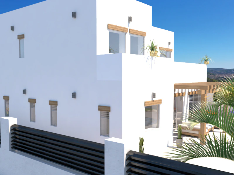 Project in Alcalali: Ibizan-style villa, stunning views