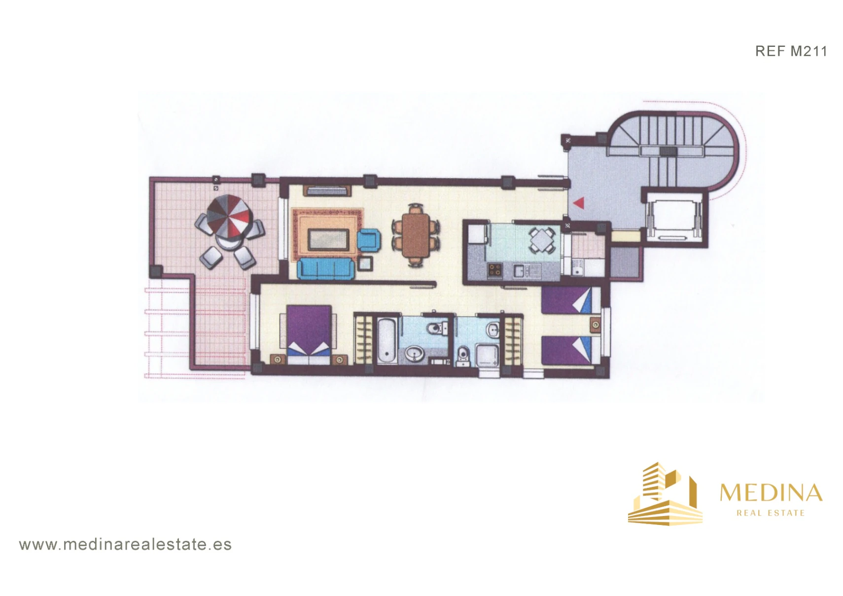 Apartamento en primera línea  de 2 habitaciones en Denia