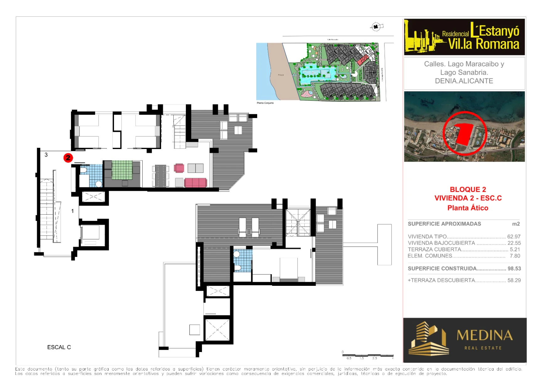 Modern penthouse for sale in Denia on the beachfront.