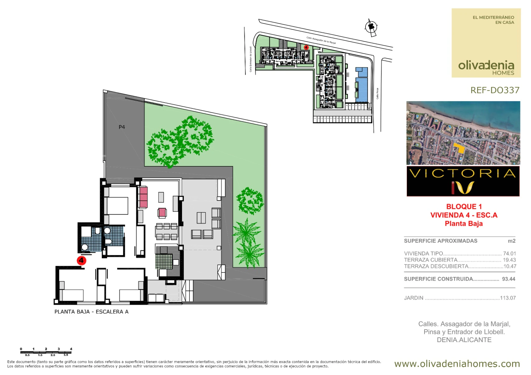 Apartamento en Denia con 2 habitaciones y piscina comunitaria.