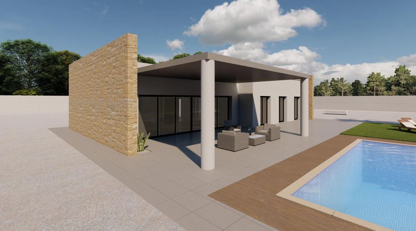 Villa de Obra Nueva Llave en Mano en Pinoso – Exclusividad, Espacio y Confort en Plena Naturaleza