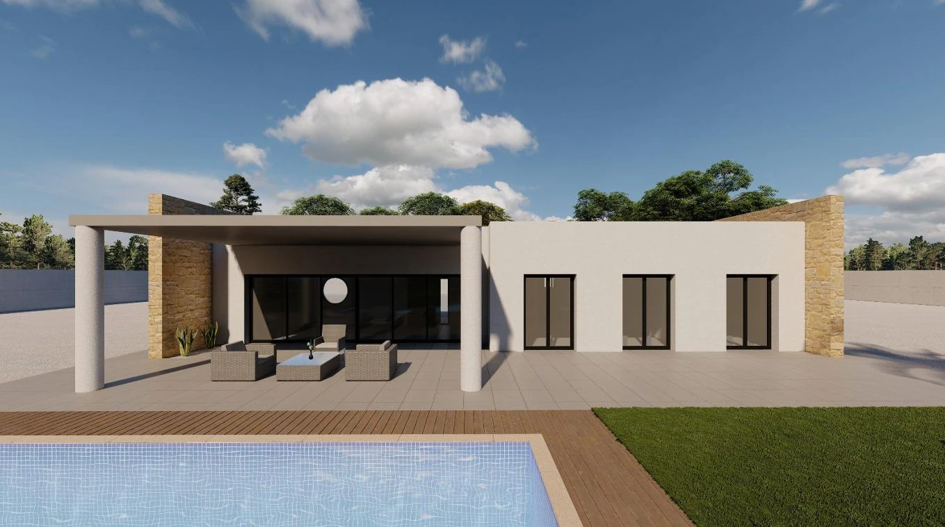 Villa de Obra Nueva Llave en Mano en Pinoso – Exclusividad, Espacio y Confort en Plena Naturaleza
