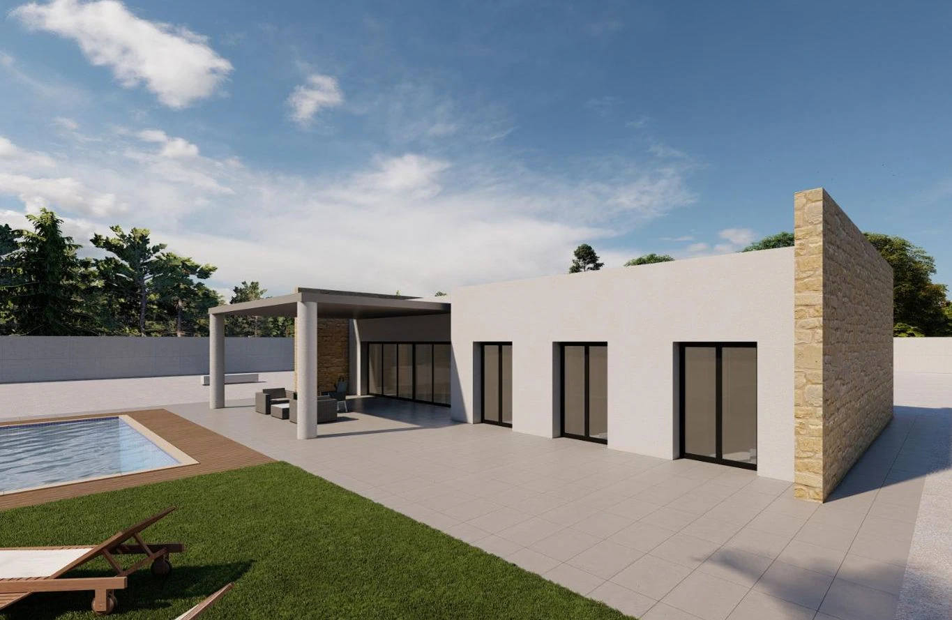 Villa de Obra Nueva Llave en Mano en Pinoso – Exclusividad, Espacio y Confort en Plena Naturaleza