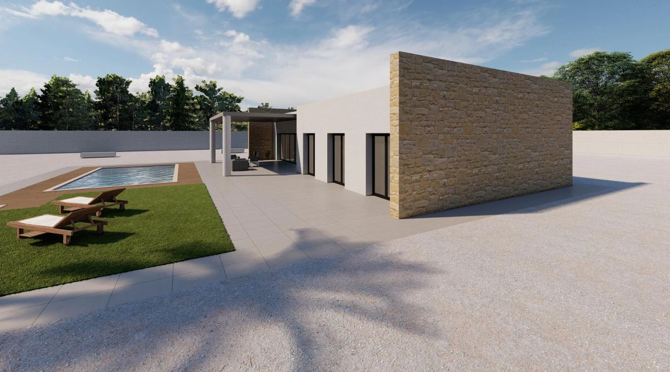 Villa de Obra Nueva Llave en Mano en Pinoso – Exclusividad, Espacio y Confort en Plena Naturaleza