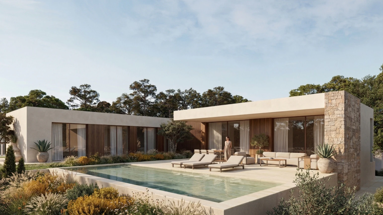 Moderne ebenerdige Villa zum Verkauf in fußläufiger Entfernung zu den Annehmlichkeiten in Moravit, Moraira