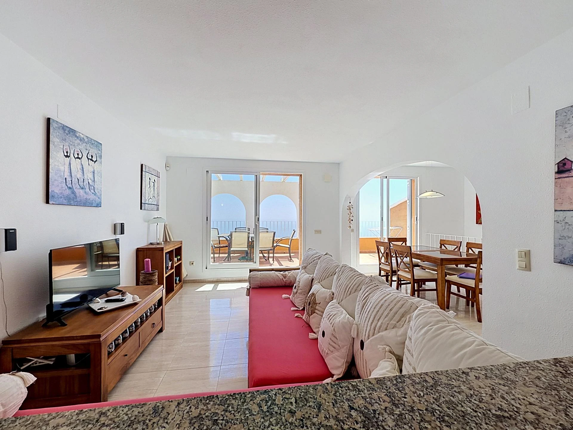 Apartamento dúplex en Pueblo Panorama, Cumbre del Sol, con vistas al mar y al Portet de Moraira
