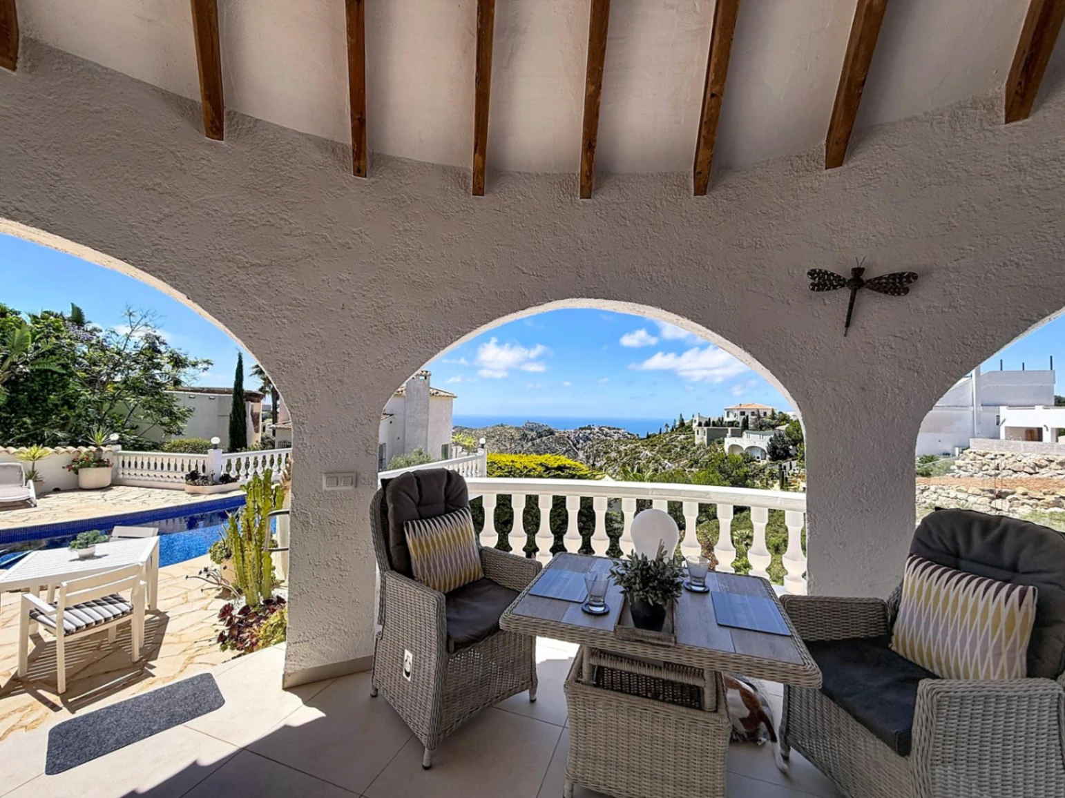 Villa independiente con vistas al mar y piscina climatizada Kalmias Cumbre del Sol Costa Blanca Norte