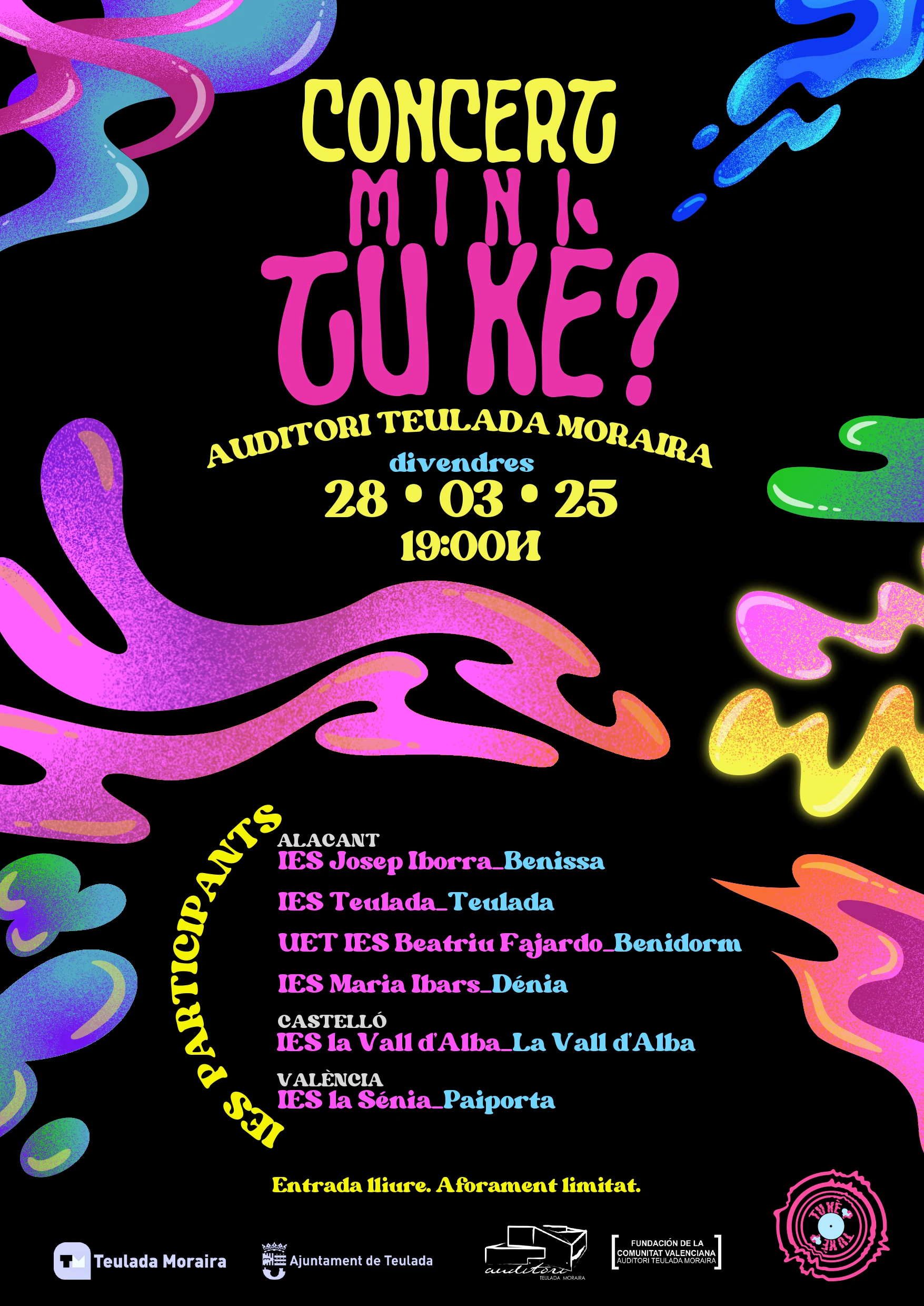 FRIDAY 28th MARCH - CONCERT: MINI TU KÉ?